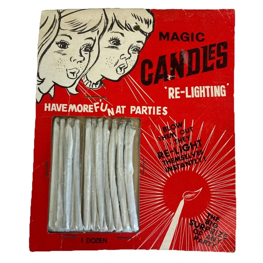 Magic Candles Re-Lighting Ever Lit Candles Made In Japan 60s Vintage‎ NEW